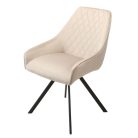 AS130 - Forgó étkezőszék - Latte bársony