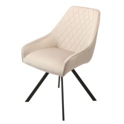 AS130 - Forgó étkezőszék - Latte bársony