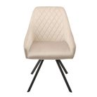 AS130 - Forgó étkezőszék - Latte bársony