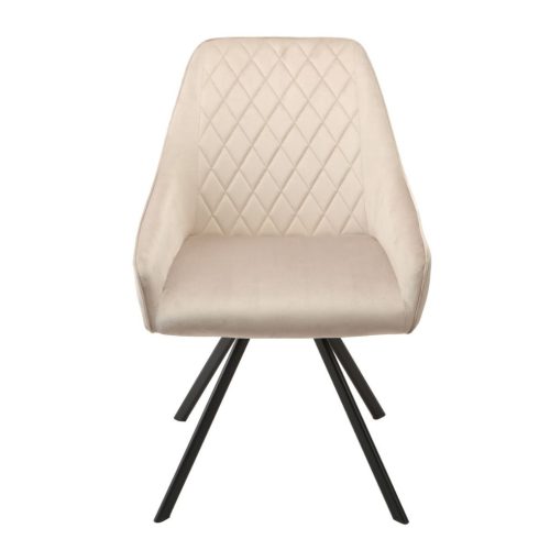 AS130 - Forgó étkezőszék - Latte bársony