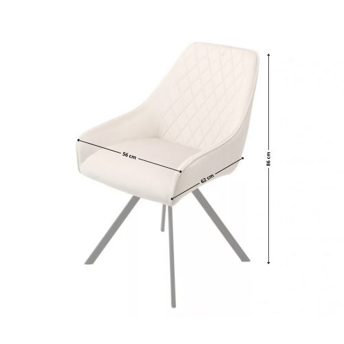 AS130 - Forgó étkezőszék - Latte bársony