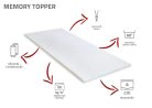 Memory topper fedőmatrac -140 x 200 cm