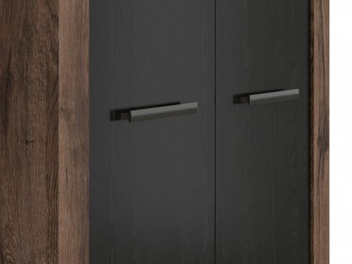 BRW BALIN - Ruhásszekrény - SZF2D - kolostortölgy - fekete tölgy