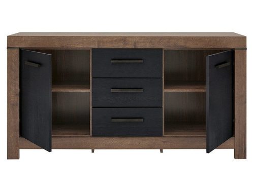 BRW BALIN - Komód - KOM2D3S - kolostor tölgy - fekete tölgy