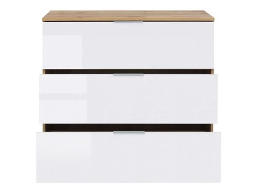 BRW ZELE - Komód (wotan tölgy/fényes fehér) KOM3S