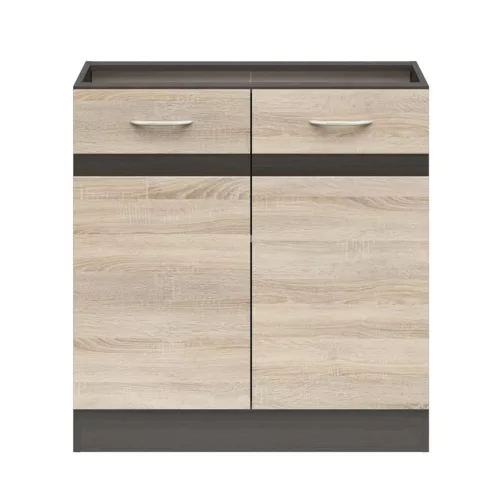 JUNONA LINE - DK2D/80/82 - Mosogatószekrény elem (Sonoma tölgy/wenge)