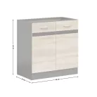 JUNONA LINE - DK2D/80/82 - Mosogatószekrény elem (Sonoma tölgy/wenge)