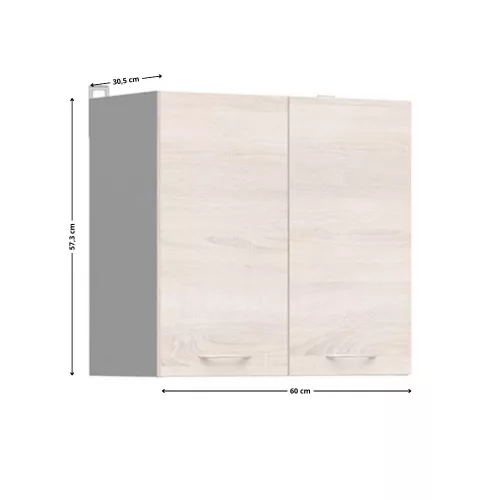 JUNONA LINE - G2D/60/57 - Felsőszekrény elem (Sonoma tölgy/wenge)