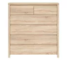 BRW KASPIAN 6 fiókos komód sonoma tölgy