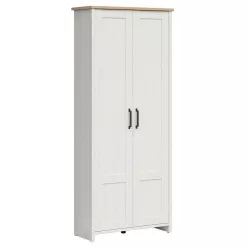   BRW LOKSA 2 ajtós ruhásszekrény (85 cm) fehér andersen fenyő / grandson tölgy