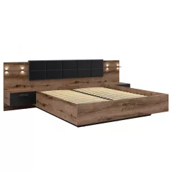   BRW KASSEL - Ágykeret 180cm - ágyráccsal ágyneműtartóval