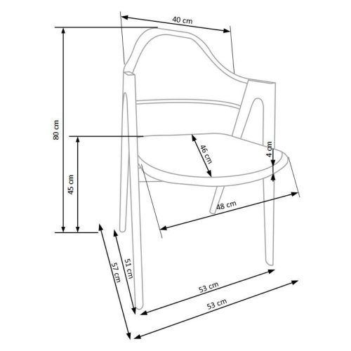 K247- Étkezőszék (szürke)