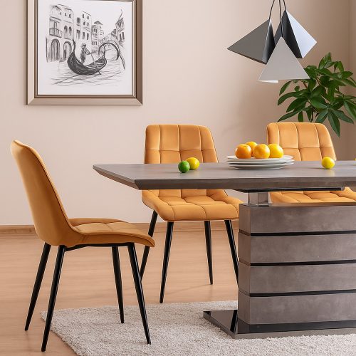 CHIC Velvet Szék (fekete/Curry)