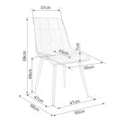 CHIC Velvet Szék (fekete/Curry)