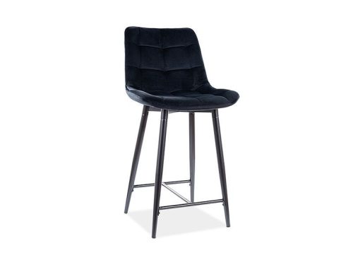 CHIC H-2 Velvet Bárszék (Fekete)