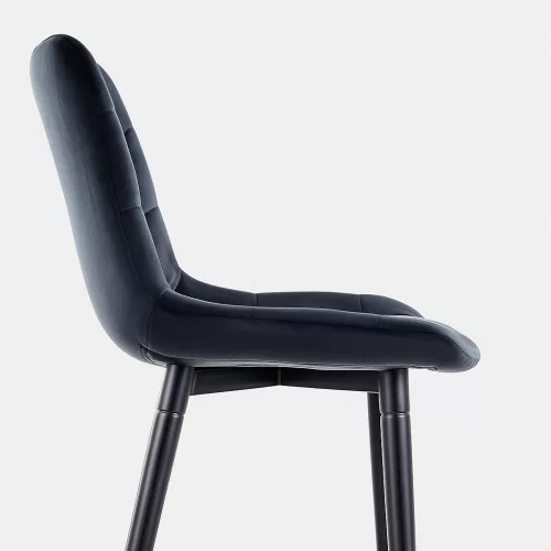 CHIC H-2 Velvet Bárszék (Fekete)
