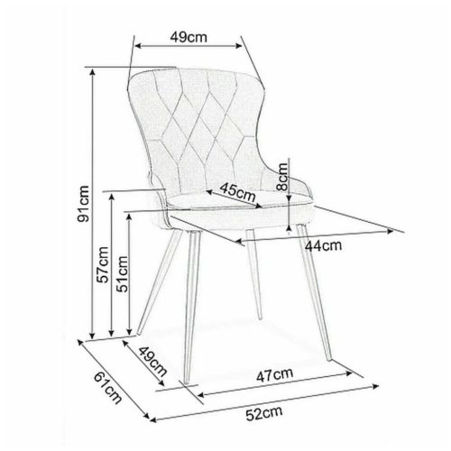 LOTUS Velvet - Étkezőszék (Szürke)