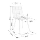 MILA Velvet - Étkezőszék (Szürke)