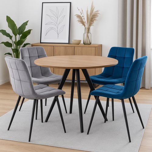 MILA Velvet - Étkezőszék (Sötétkék)