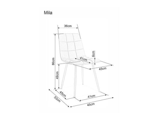 MILA Kordbársony - Étkezőszék (fahéj)
