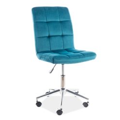 Q-020 Velvet - Forgószék (Türkiz)