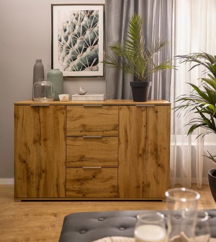 BRW ZELE - Komód (wotan tölgy) KOM2D3S