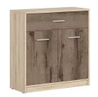 BRW NEPO PLUS két ajtós/egy fiókos komód - sonoma tölgy/monastery tölgy (KOM2D1S)