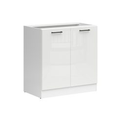   JUNONA LINE - D2D/80/82 - Alsószekrény elem (fényes krétafehér/fehér)