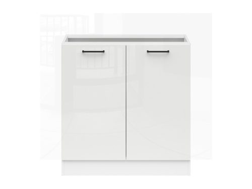 JUNONA LINE - D2D/80/82 - Alsószekrény elem (fényes krétafehér/fehér)