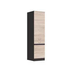   JUNONA LINE - D2D/50/195-L - Magasszekrény elem, balos (Sonoma tölgy/wenge)