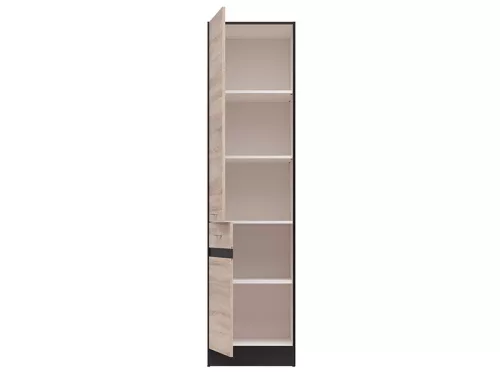 JUNONA LINE - D2D/50/195-L - Magasszekrény elem, balos (Sonoma tölgy/wenge)
