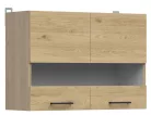 JUNONA LINE - G2W/80/57 - Vitrines felsőszekrény elem (bernstein tölgy)