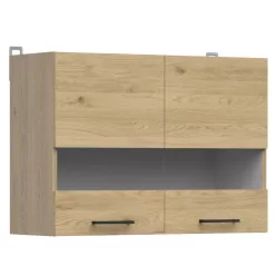   JUNONA LINE - G2W/80/57 - Vitrines felsőszekrény elem (bernstein tölgy)