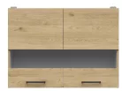 JUNONA LINE - G2W/80/57 - Vitrines felsőszekrény elem (bernstein tölgy)
