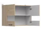 JUNONA LINE - G2W/80/57 - Vitrines felsőszekrény elem (bernstein tölgy)