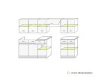 JUNONA LINE 240 (VER 2) - konyhablokk (fényes krétafehér/fehér)