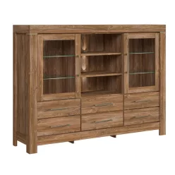 BREND álló vitrin 6 fiókkal - KOM2W6S - stirling tölgy