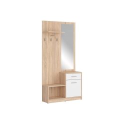 BRW NEPO PLUS előszoba - sonoma tölgy/fehér (PPK)