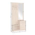BRW NEPO PLUS előszoba - sonoma tölgy/fehér (PPK)