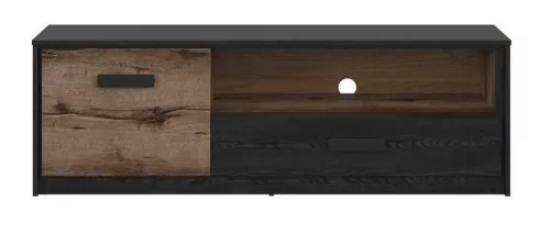 BRW KASSEL Tv szekrény - kolostor tölgy/fekete tölgy