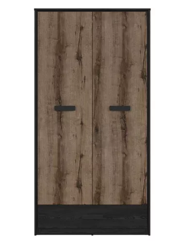 BRW KASSEL gardróbszekrény - kolostor tölgy/fekete tölgy