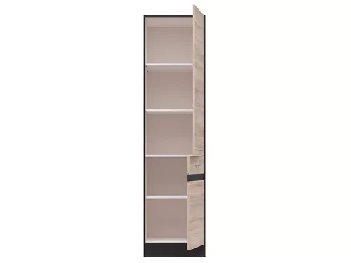 JUNONA LINE - D2D/50/195-P - Magasszekrény elem, jobbos (Sonoma tölgy/wenge)