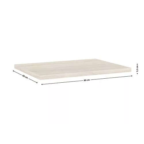 JUNONA LINE Munkalap 80x60 cm - Sonoma tölgy