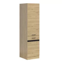   JUNONA LINE - D2D/50/195-L - Magasszekrény elem, balos (bernstein tölgy/wenge)