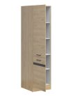 JUNONA LINE - D2D/50/195-L - Magasszekrény elem, balos (bernstein tölgy/wenge)