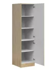 JUNONA LINE - D2D/50/195-P - Magasszekrény elem, jobbos (bernstein tölgy/fekete tölgy)