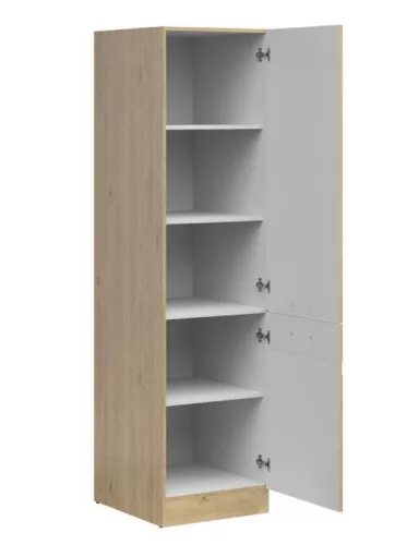 JUNONA LINE - D2D/50/195-P - Magasszekrény elem, jobbos (bernstein tölgy/fekete tölgy)
