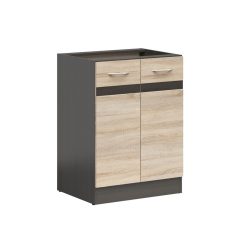   JUNONA LINE - D2D/60/82 - Alsószekrény elem (Sonoma tölgy/wenge)