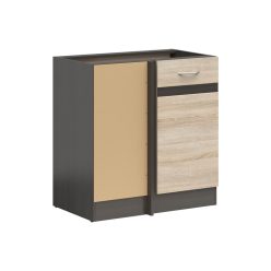   JUNONA LINE - DNW/100/82_L - Alsó sarokelem, balos (Sonoma tölgy/wenge)
