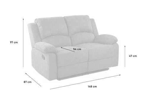 Lakota kétszemélyes relax kanapé (antracit)